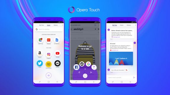 Opera Touch estreia como novo navegador móvel