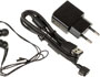Charger, USB cable and headset of the Xperia S