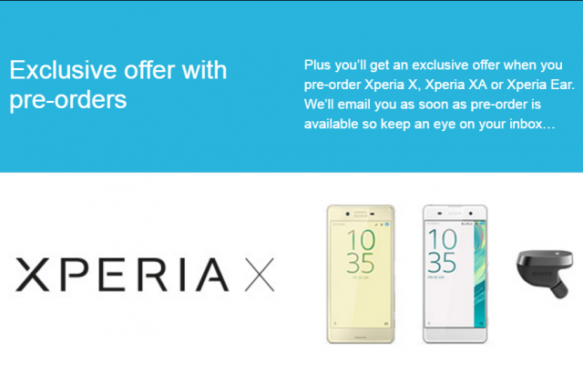 Sony diz que as pré-vendas do Xperia X virão com uma "oferta exclusiva"