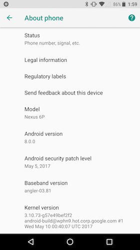 Android O Developer Preview 3