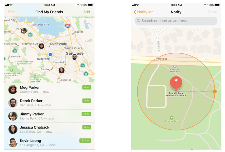 find my friends iphone