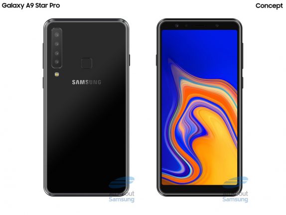 Galaxy A9 Star Pro vaza com quatro câmeras traseiras