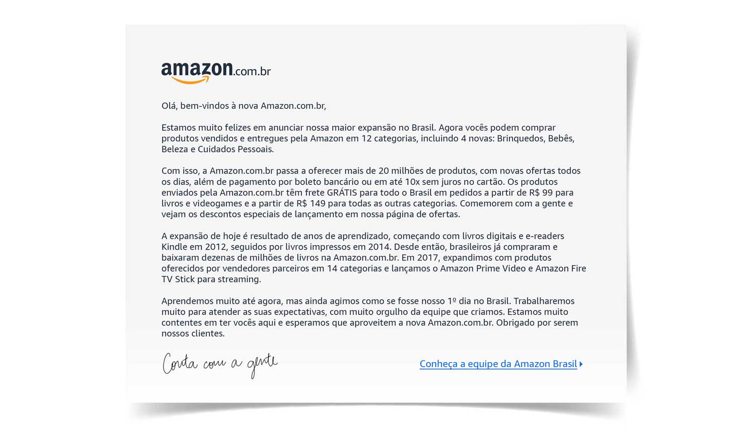 Amazon anuncia expansão de suas operações no Brasil