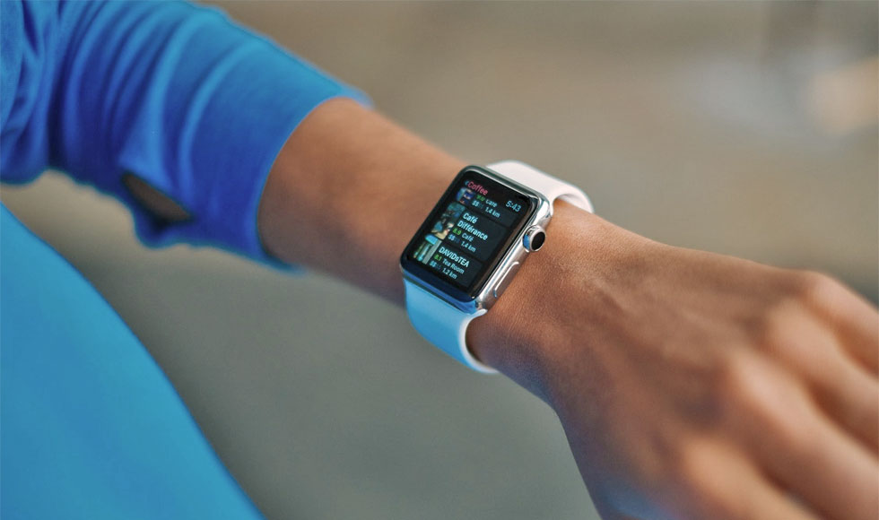 apple watch in arms