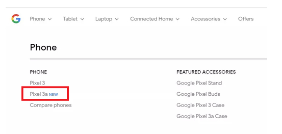 google store pixel 3a