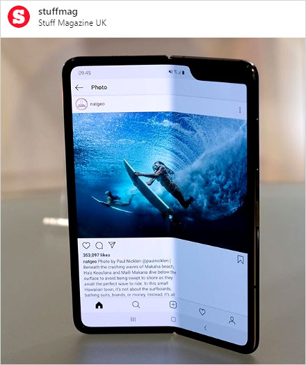 foldable phone on instagram