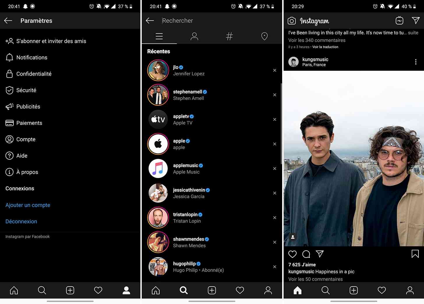 MUDAR MODO ESCURO INSTAGRAM visual data 3