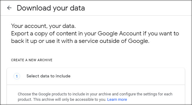 google takeout