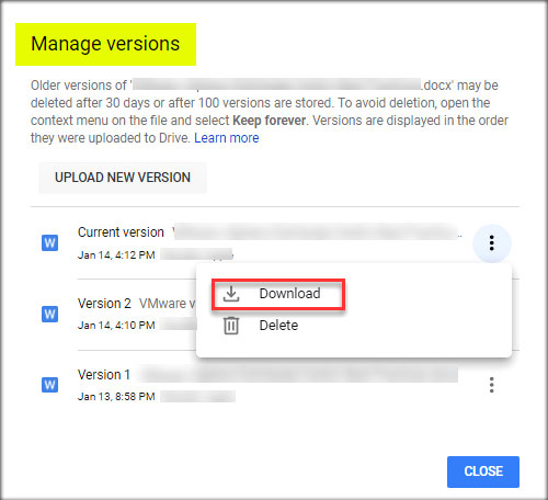 google undelete