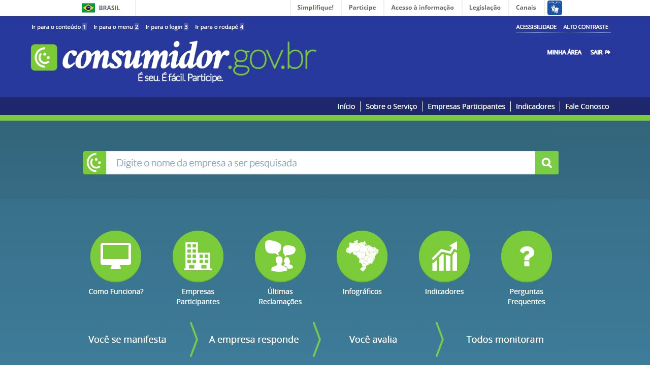 consumidor gov br site