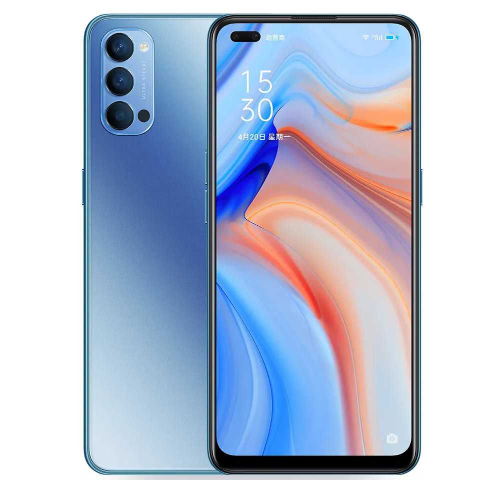 smartphone oppo reno4 5g frontal e traseira