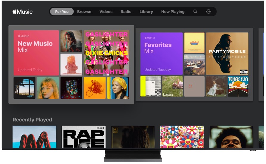 samsung smart tv apple music app