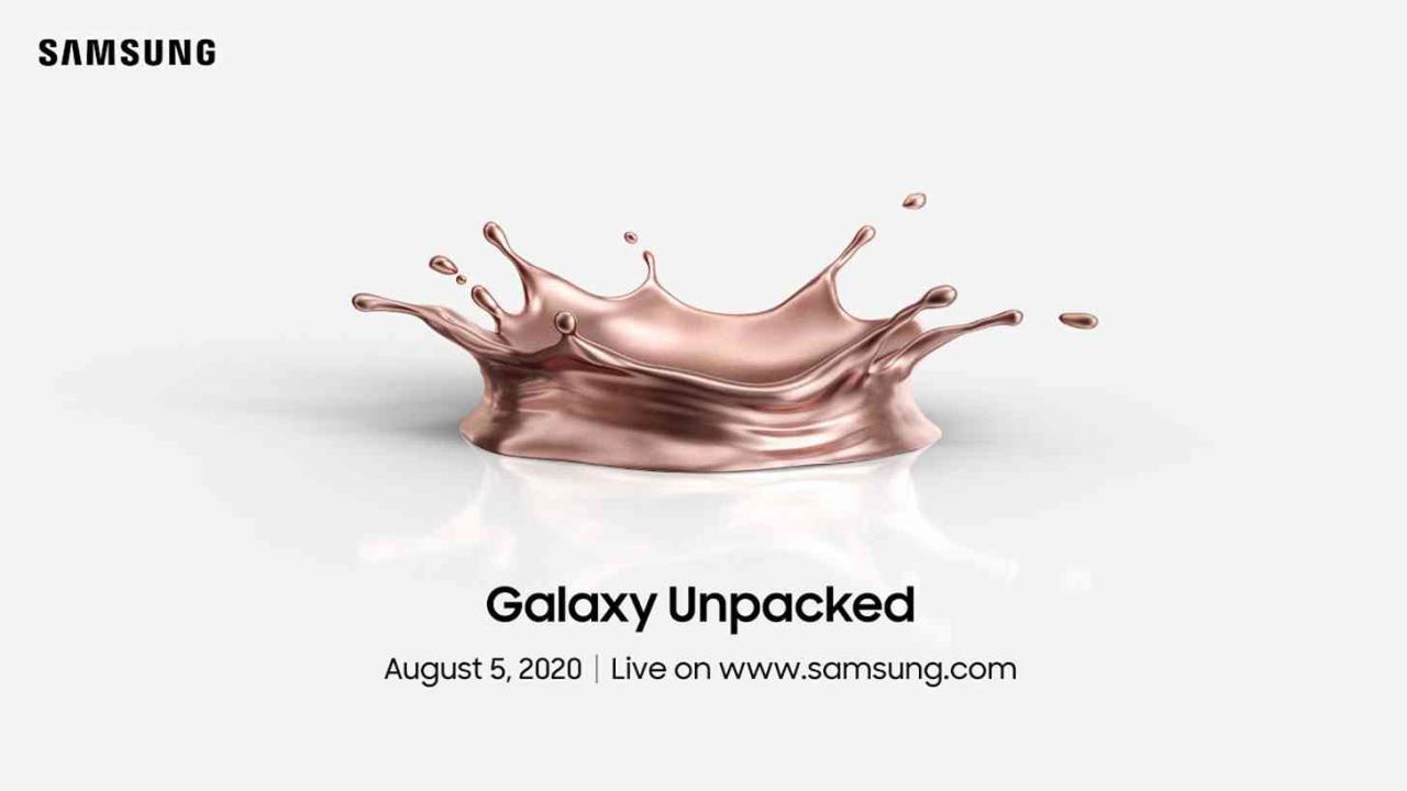convite samsung galaxy unpacked 2020