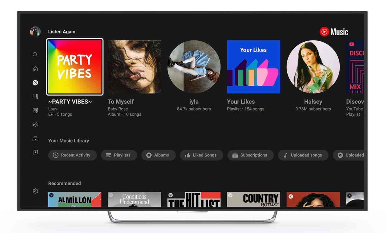 youtube music smart tv