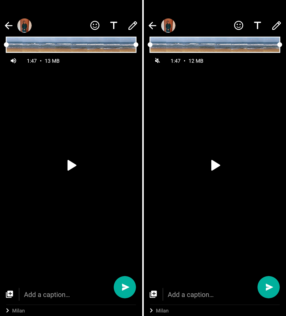 whatsapp silenciar videos