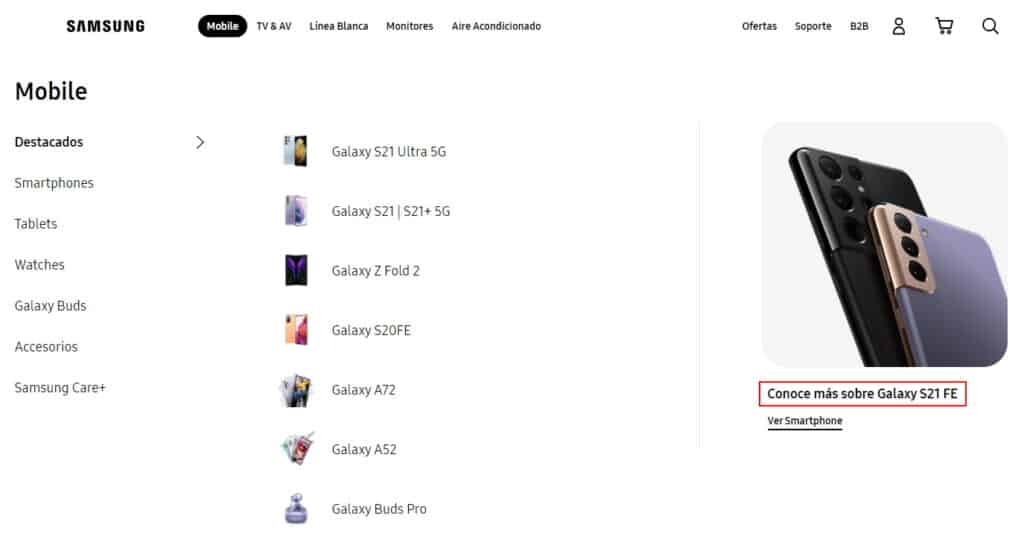 samsung galaxy s21 fe mexico