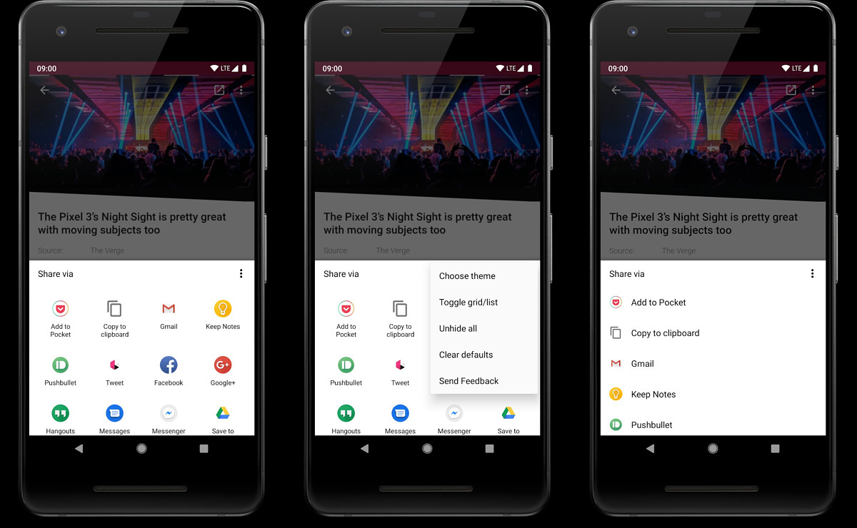 Android Sharesheet android 12