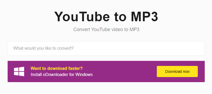 odownloader youtube to mp3