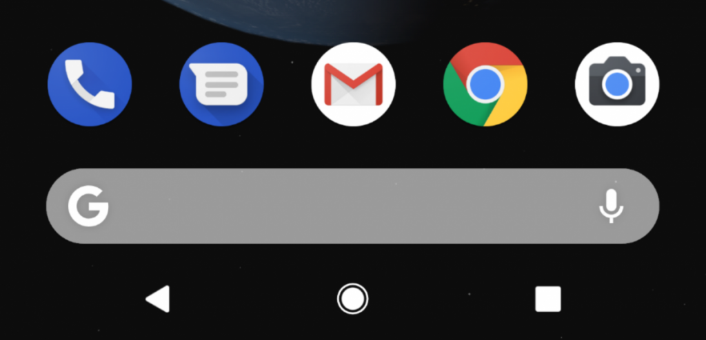 barra de busca do google widget android