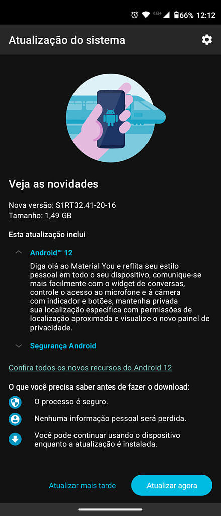 Motorola Moto G100 começa receber atualização para Android 12 no Brasil