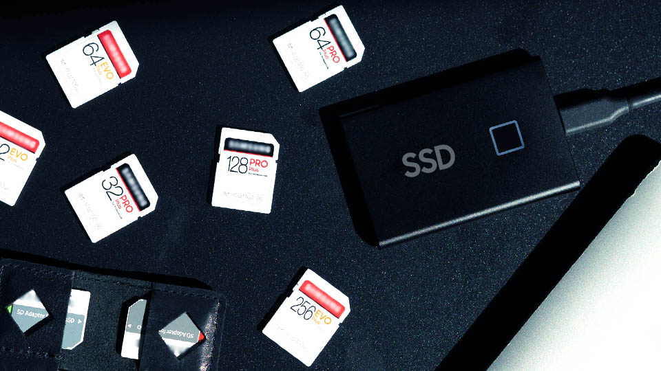 an external SSD and some memory cards