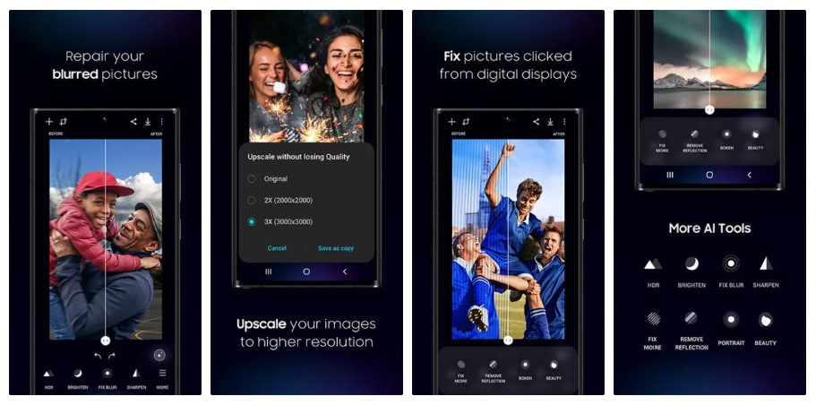 Samsung lanza una aplicación gratuita que mejora las fotos con inteligencia artificial