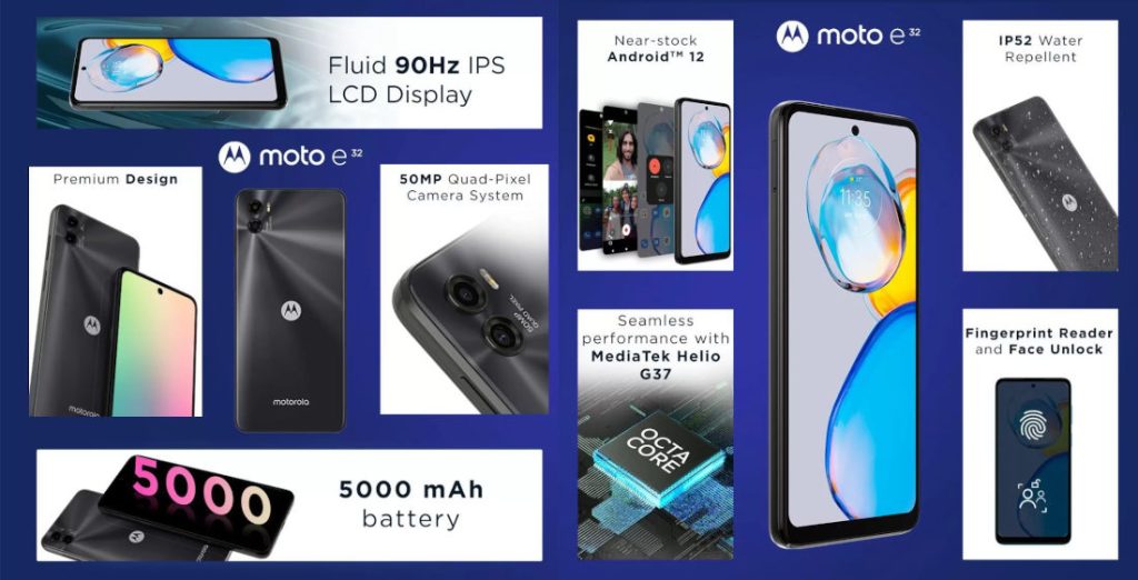 Moto E32 é um celular Android barato com câmera de 50MP