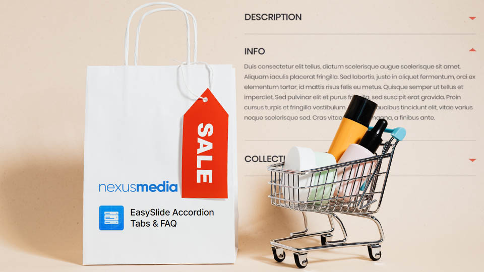 a mini shopping cart and shopping bag from nexusmedia