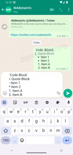 WhatsApp, nuevas opciones de formato de texto