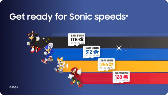 Samsung, tarjetas microSD con caracteres Sonic