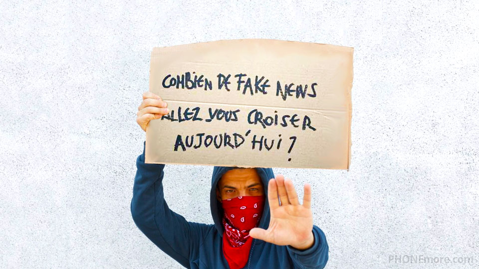 how much fake news will you come across today in french