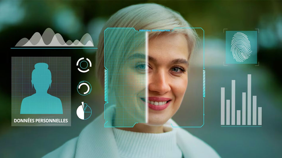 une femme et ses données avec l'intelligence artificielle