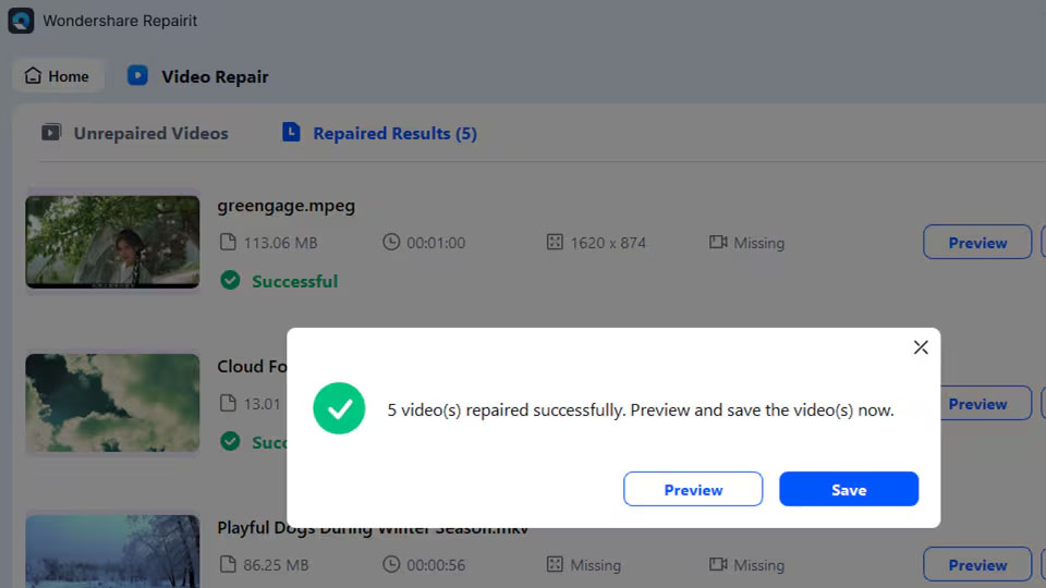click preview and save buttons