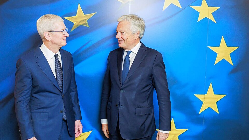 Visite de Tim Cook à la commission européenne