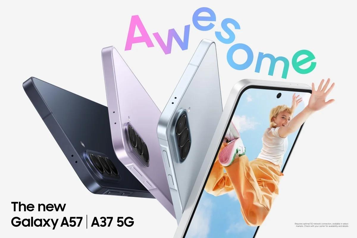 Galaxy A57 e A37 chegam com mais desempenho e resistência