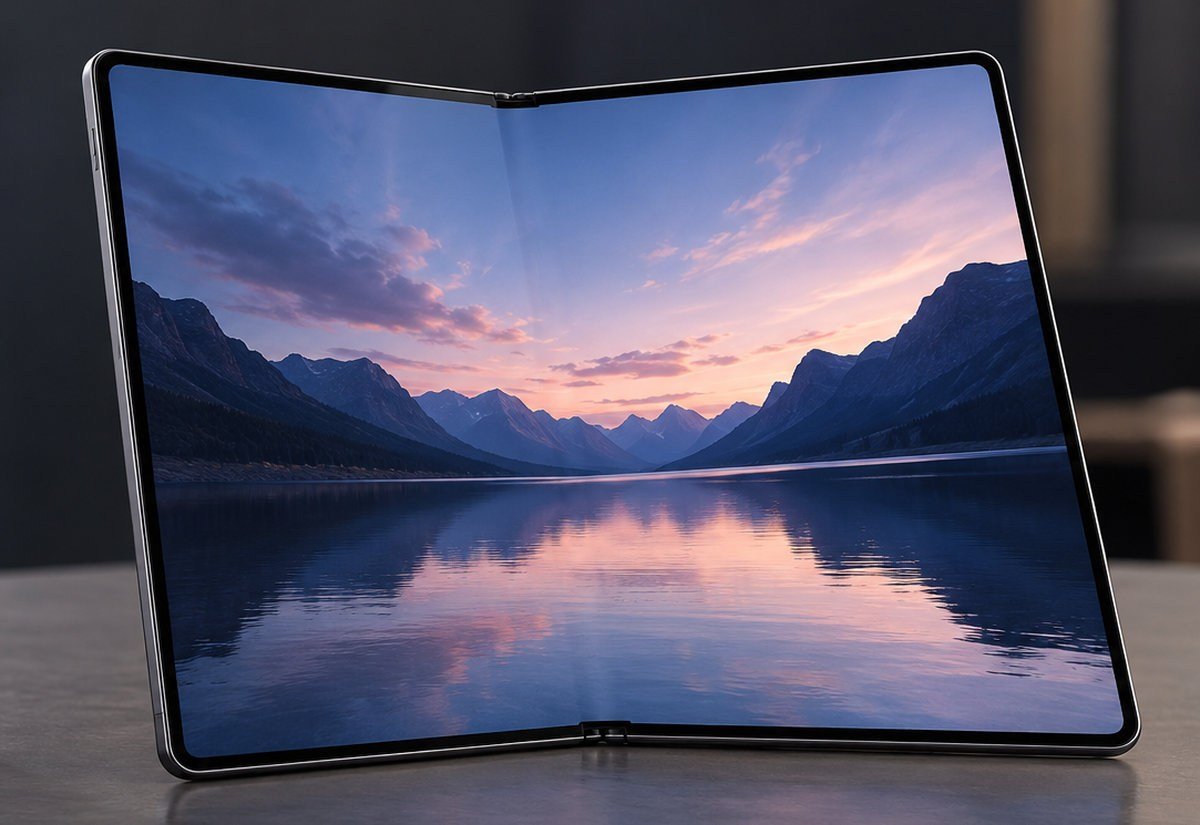 Vaza tablet dobrável de 17 polegadas da Samsung